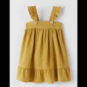 Zara Babygirl Linen Blend Dress